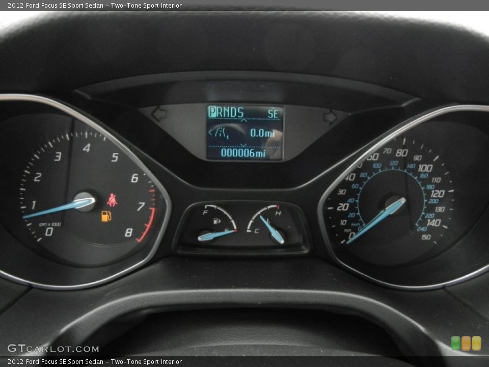 Two-Tone Sport Interior Gauges for the 2012 Ford Focus SE Sport Sedan #60765068