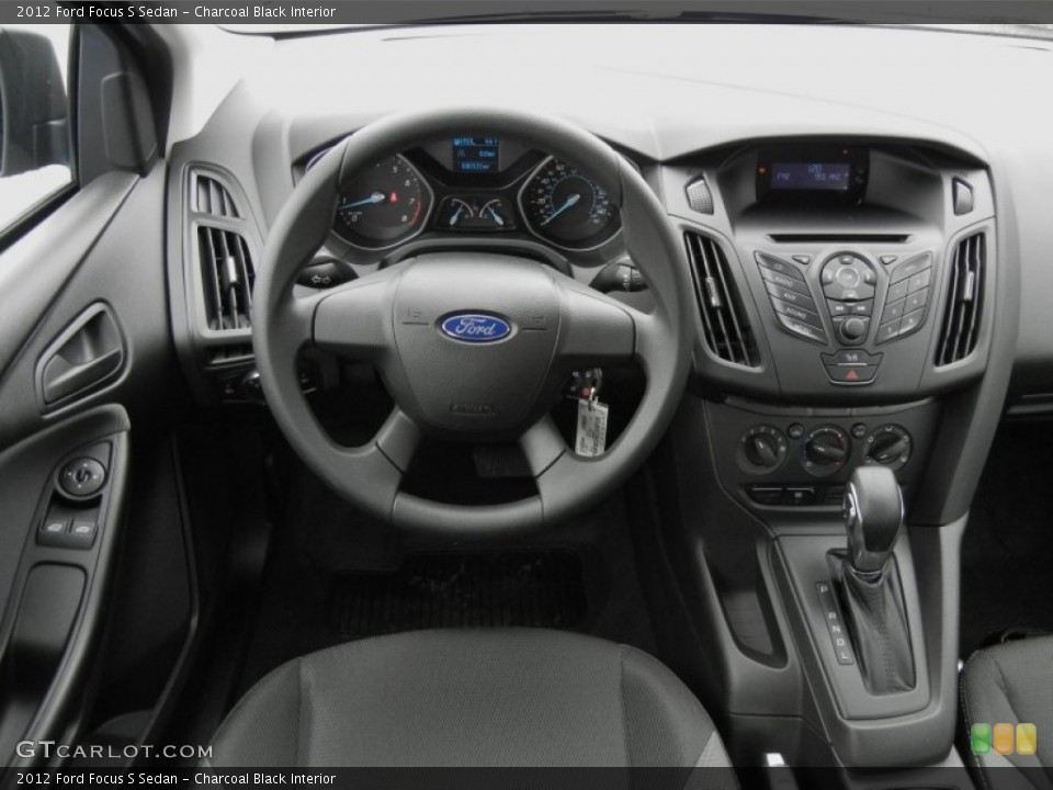 Charcoal Black Interior Dashboard for the 2012 Ford Focus S Sedan #60765729
