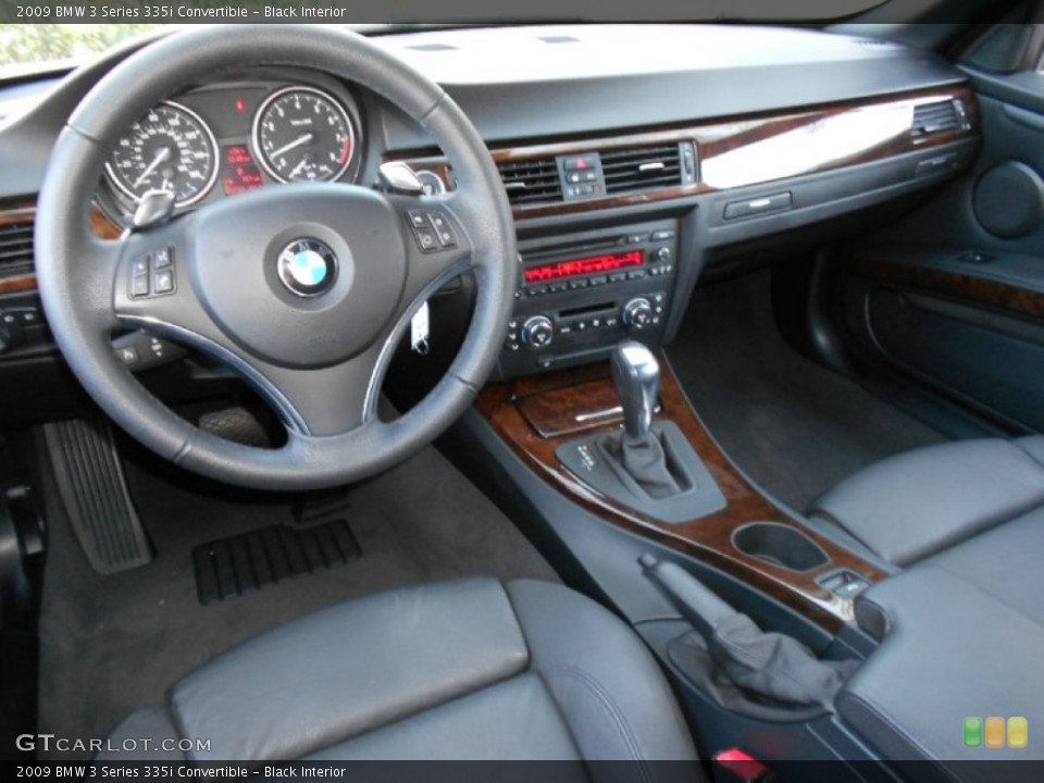 Black Interior Dashboard for the 2009 BMW 3 Series 335i Convertible #60765959