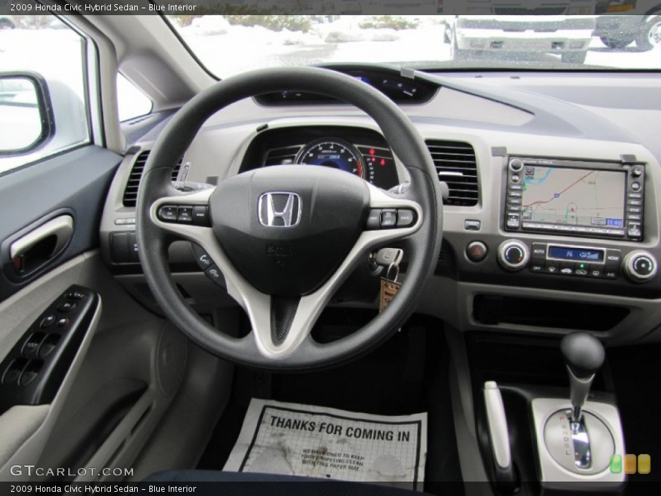 Blue Interior Dashboard for the 2009 Honda Civic Hybrid Sedan #60766536