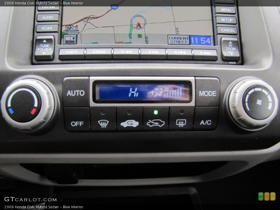 Blue Interior Controls for the 2009 Honda Civic Hybrid Sedan #60766637