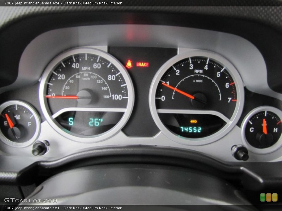 Dark Khaki/Medium Khaki Interior Gauges for the 2007 Jeep Wrangler Sahara 4x4 #60767630