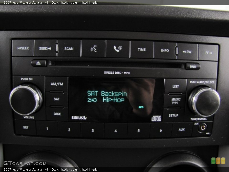 Dark Khaki/Medium Khaki Interior Audio System for the 2007 Jeep Wrangler Sahara 4x4 #60767666
