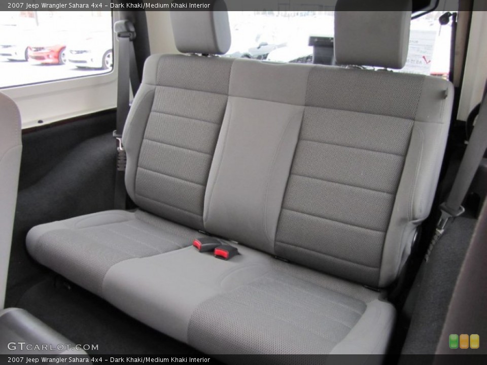 Dark Khaki/Medium Khaki Interior Rear Seat for the 2007 Jeep Wrangler Sahara 4x4 #60767708