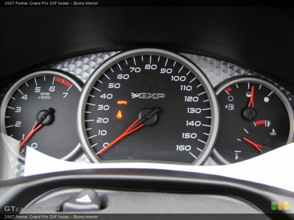 Ebony Interior Gauges for the 2007 Pontiac Grand Prix GXP Sedan #60768857