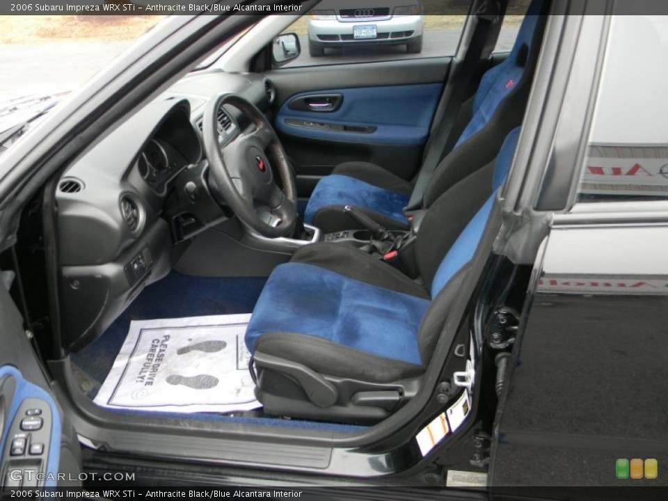 Anthracite Black/Blue Alcantara Interior Photo for the 2006 Subaru Impreza WRX STi #60772823