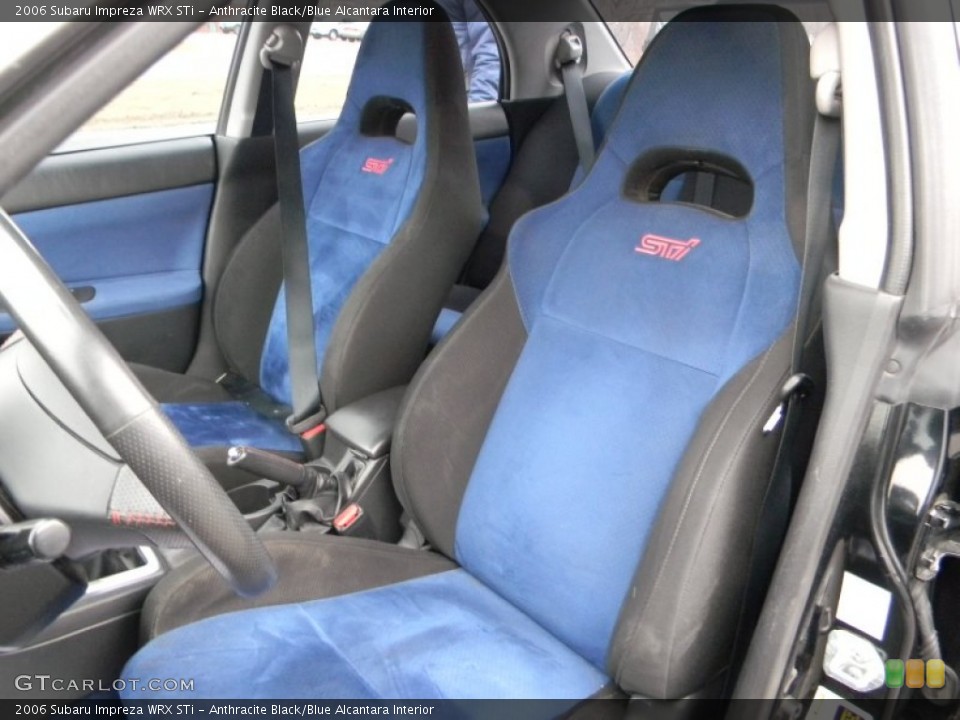 Anthracite Black/Blue Alcantara Interior Photo for the 2006 Subaru Impreza WRX STi #60772836