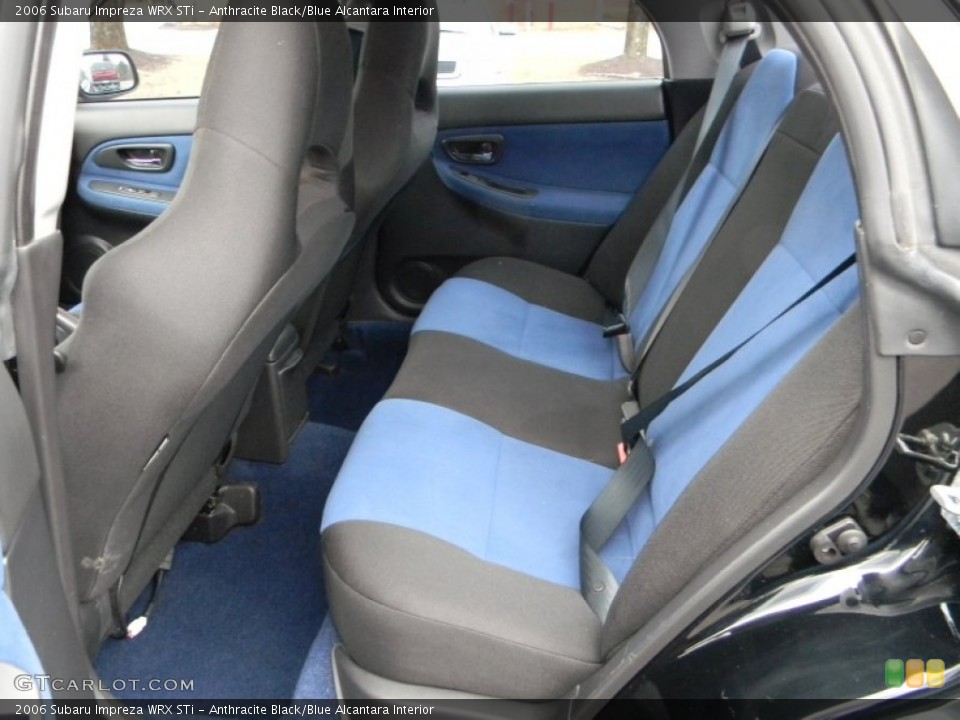 Anthracite Black/Blue Alcantara Interior Photo for the 2006 Subaru Impreza WRX STi #60772844