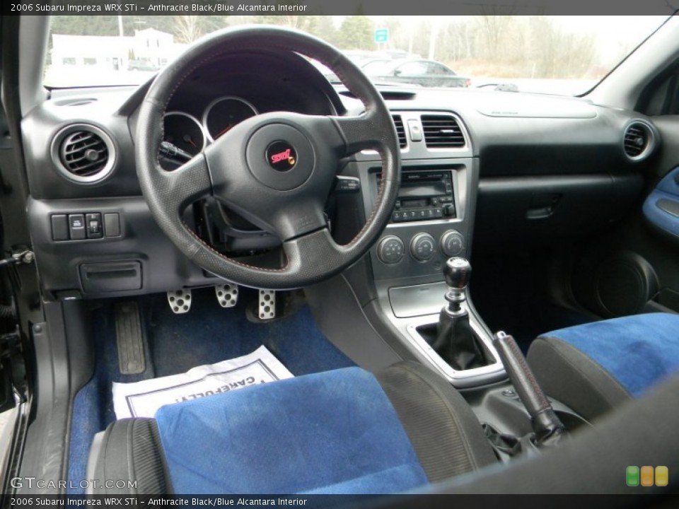 Anthracite Black/Blue Alcantara Interior Photo for the 2006 Subaru Impreza WRX STi #60772854