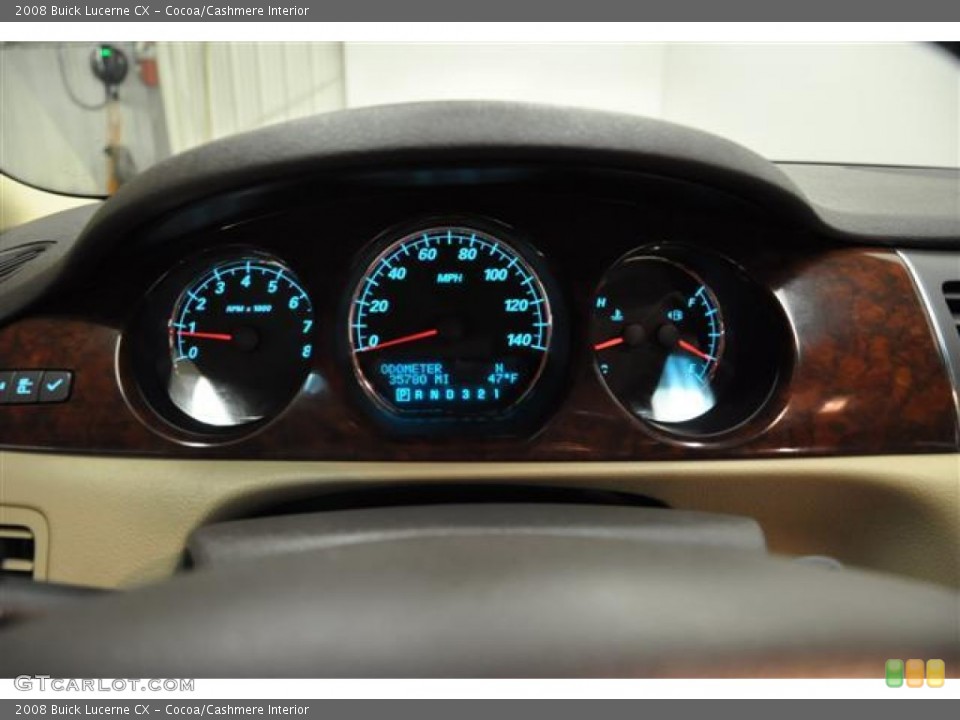 Cocoa/Cashmere Interior Gauges for the 2008 Buick Lucerne CX #60773357