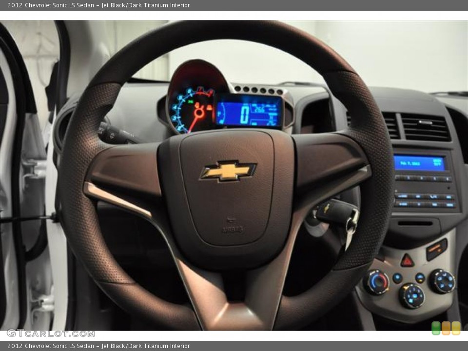Jet Black/Dark Titanium Interior Steering Wheel for the 2012 Chevrolet Sonic LS Sedan #60774872