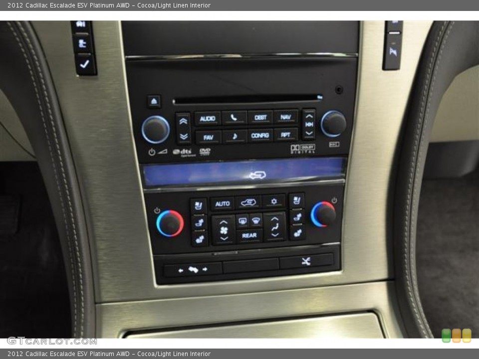 Cocoa/Light Linen Interior Controls for the 2012 Cadillac Escalade ESV Platinum AWD #60775223