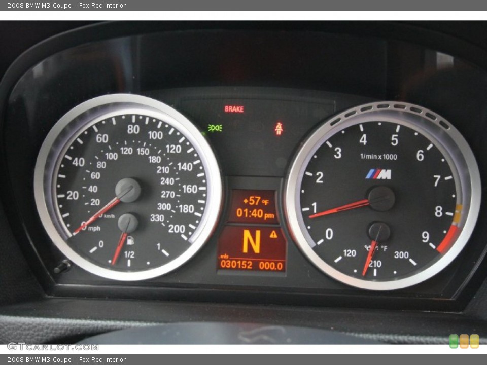 Fox Red Interior Gauges for the 2008 BMW M3 Coupe #60777992