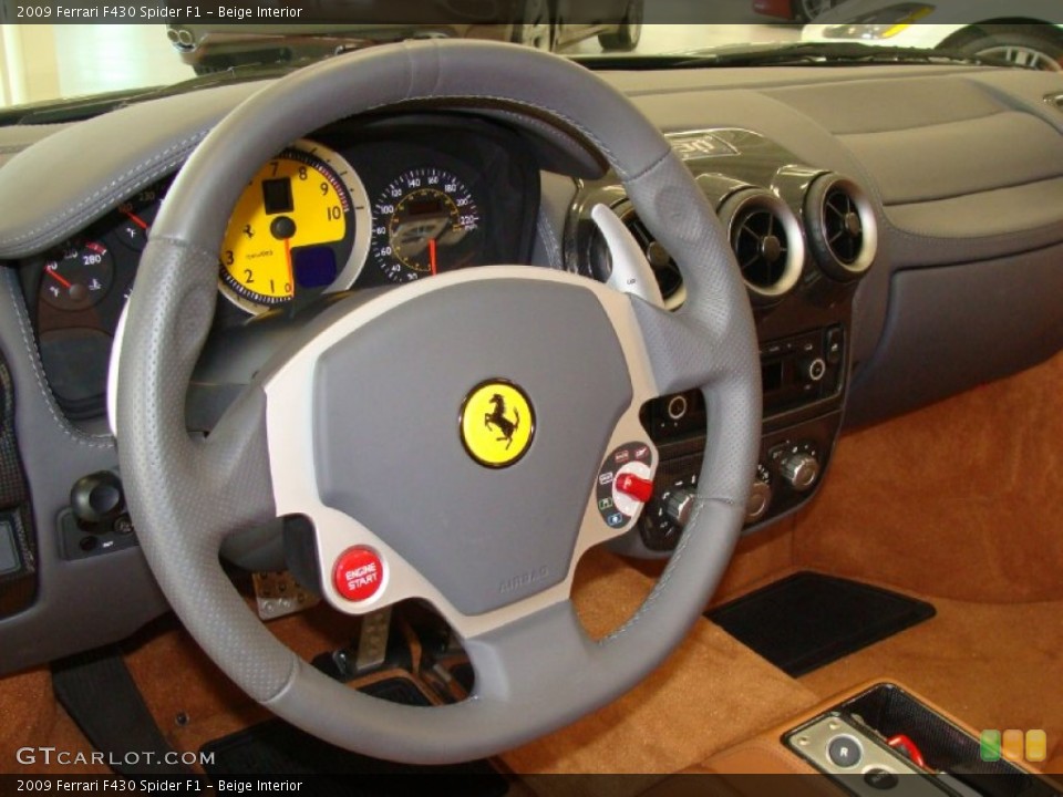 Beige Interior Steering Wheel for the 2009 Ferrari F430 Spider F1 #60779762