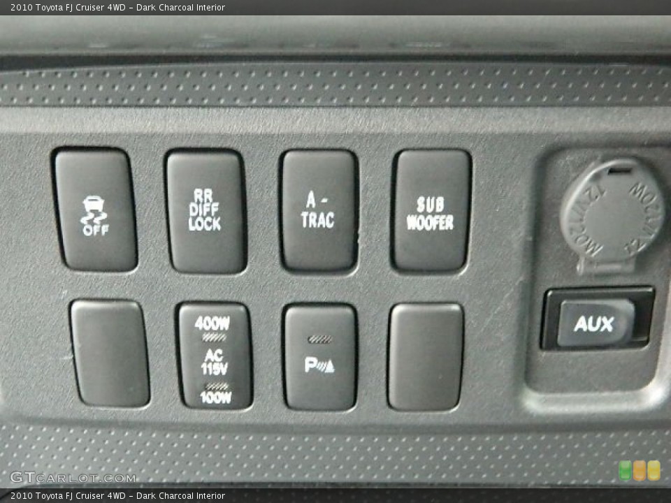 Dark Charcoal Interior Controls for the 2010 Toyota FJ Cruiser 4WD #60790355