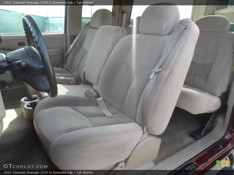 Tan Interior Photo for the 2003 Chevrolet Silverado 1500 LS Extended Cab #60800159