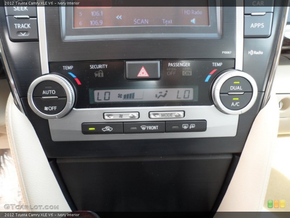 Ivory Interior Controls for the 2012 Toyota Camry XLE V6 #60800615