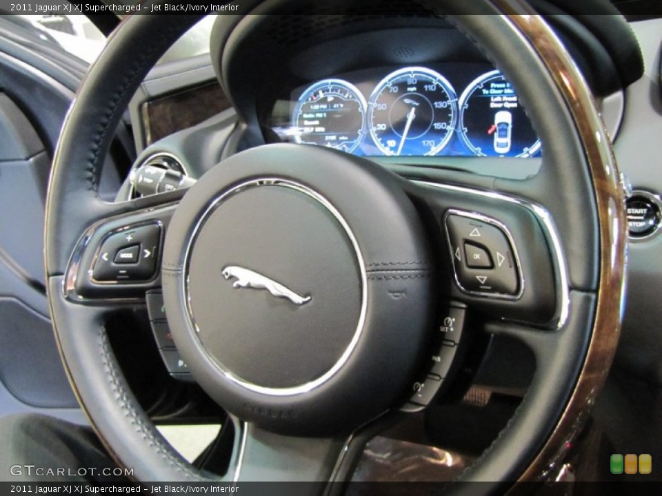 Jet Black/Ivory Interior Steering Wheel for the 2011 Jaguar XJ XJ Supercharged #60801068
