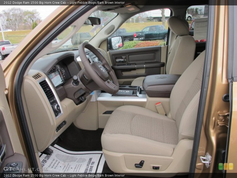 Light Pebble Beige/Bark Brown Interior Photo for the 2012 Dodge Ram 1500 Big Horn Crew Cab #60804016