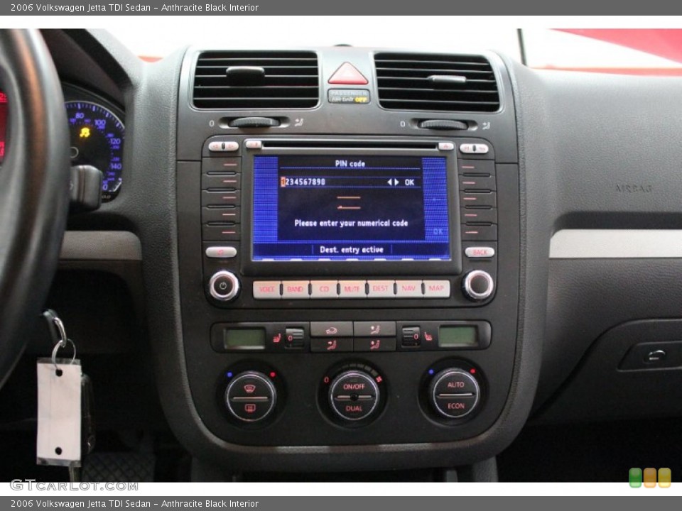 Anthracite Black Interior Controls for the 2006 Volkswagen Jetta TDI Sedan #60810906