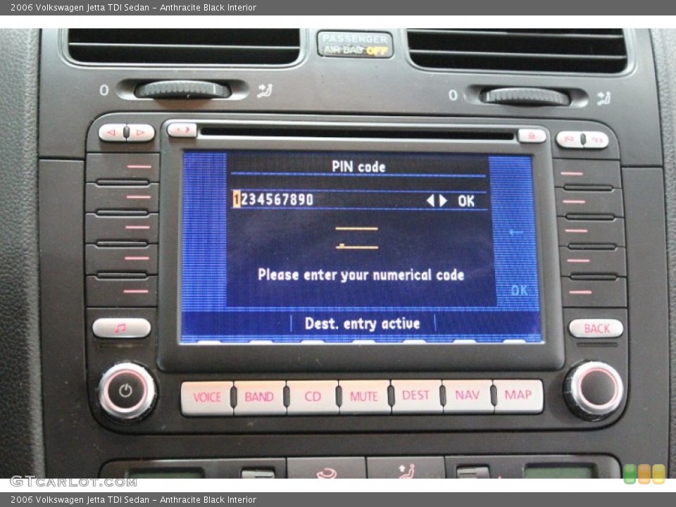 Anthracite Black Interior Controls for the 2006 Volkswagen Jetta TDI Sedan #60810918