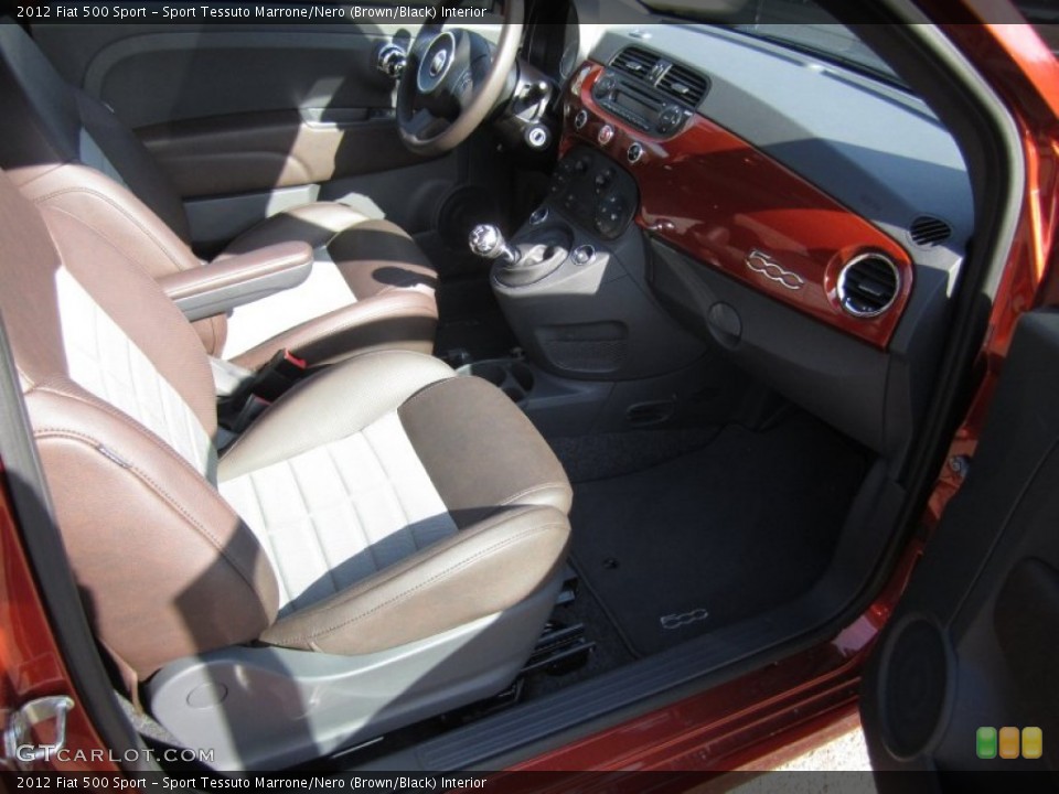 Sport Tessuto Marrone/Nero (Brown/Black) Interior Photo for the 2012 Fiat 500 Sport #60812052