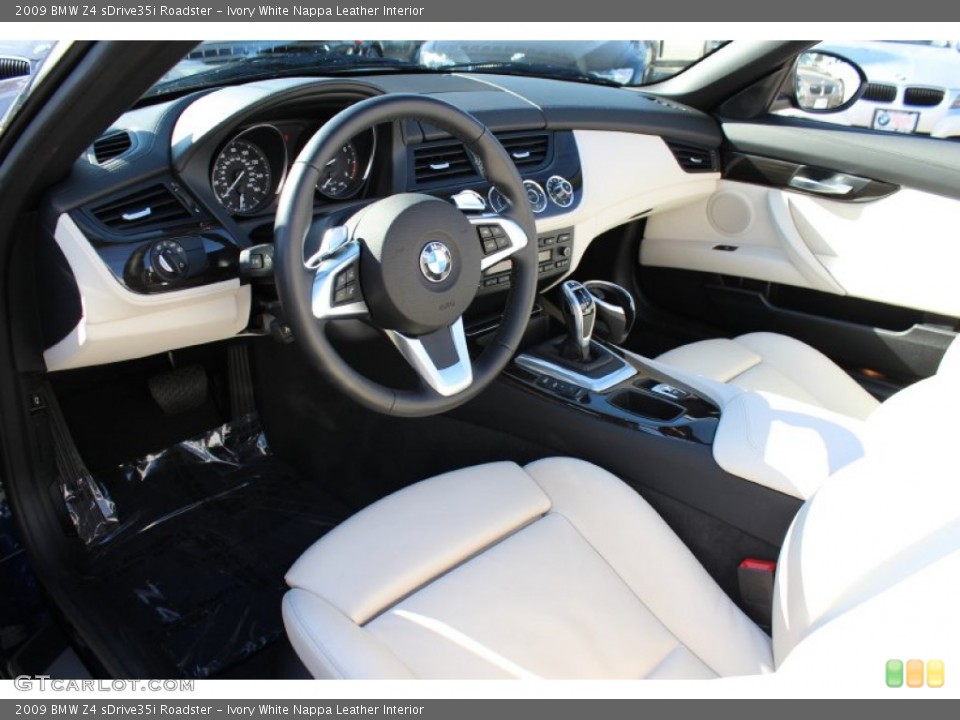 Ivory White Nappa Leather Interior Prime Interior for the 2009 BMW Z4 sDrive35i Roadster #60818796