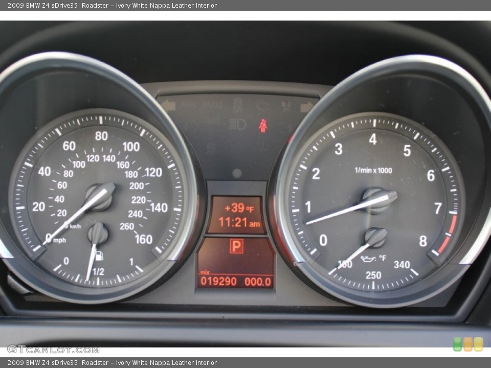 Ivory White Nappa Leather Interior Gauges for the 2009 BMW Z4 sDrive35i Roadster #60818862