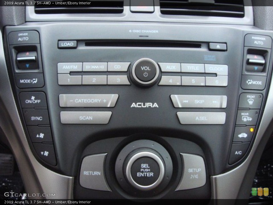 Umber/Ebony Interior Controls for the 2009 Acura TL 3.7 SH-AWD #60822586