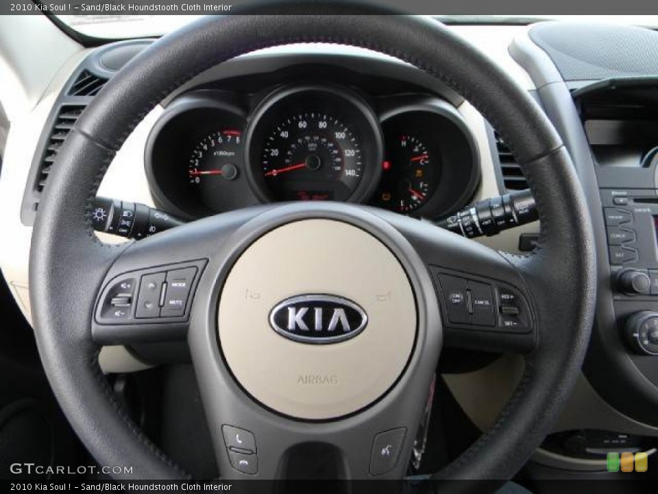 Sand/Black Houndstooth Cloth Interior Steering Wheel for the 2010 Kia Soul ! #60824713