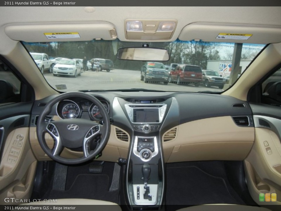Beige Interior Dashboard for the 2011 Hyundai Elantra GLS #60825736