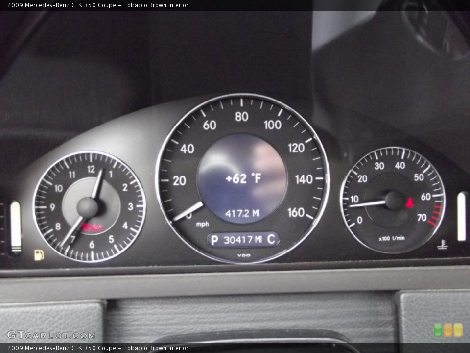 Tobacco Brown Interior Gauges for the 2009 Mercedes-Benz CLK 350 Coupe #60825742