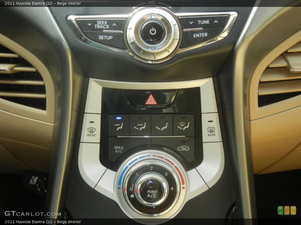 Beige Interior Controls for the 2011 Hyundai Elantra GLS #60825817