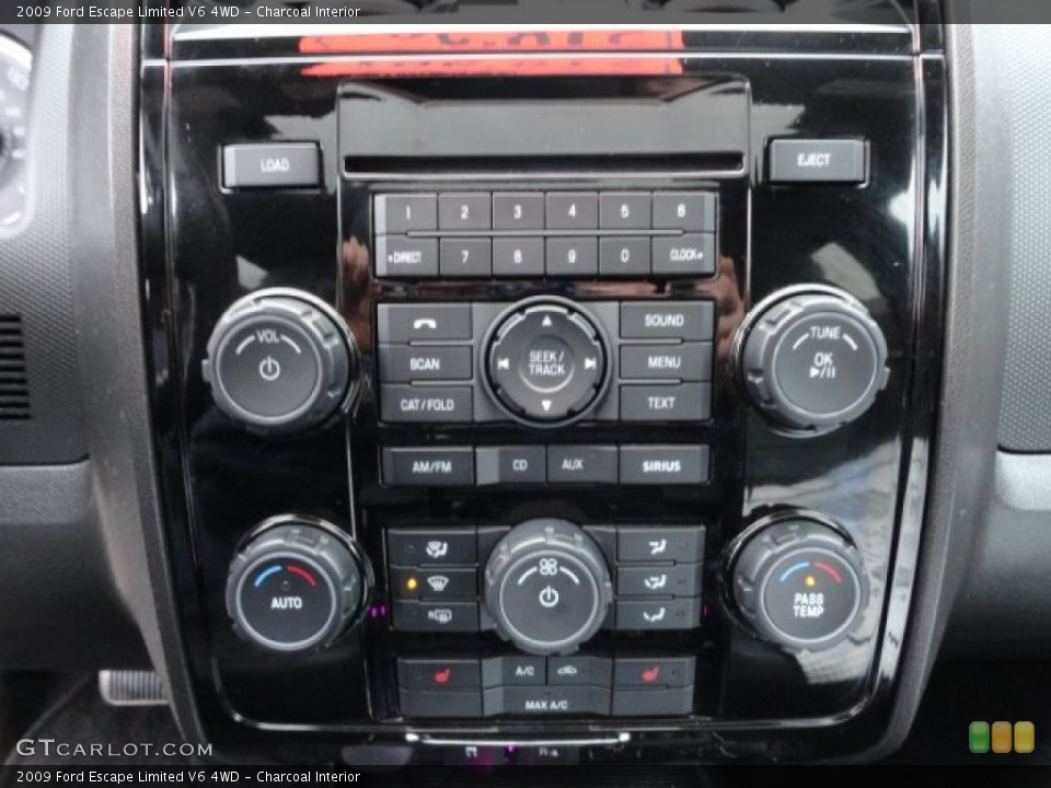 Charcoal Interior Controls for the 2009 Ford Escape Limited V6 4WD #60826935