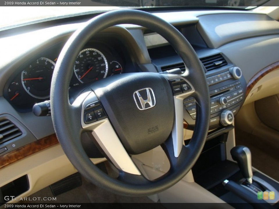 Ivory Interior Steering Wheel for the 2009 Honda Accord EX Sedan #60827378