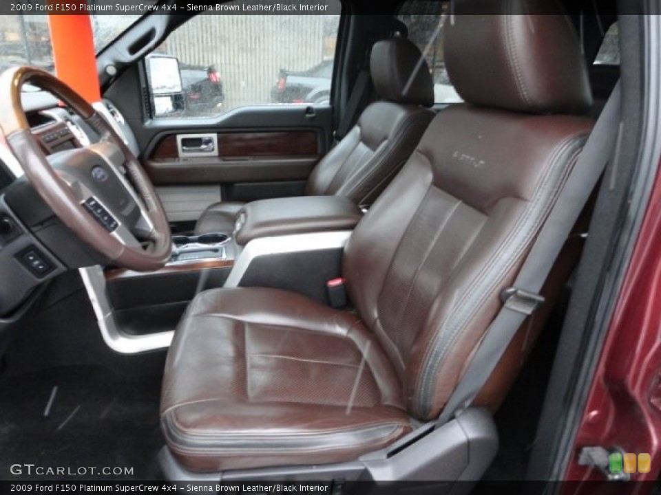 Sienna Brown Leather/Black Interior Photo for the 2009 Ford F150 Platinum SuperCrew 4x4 #60827904