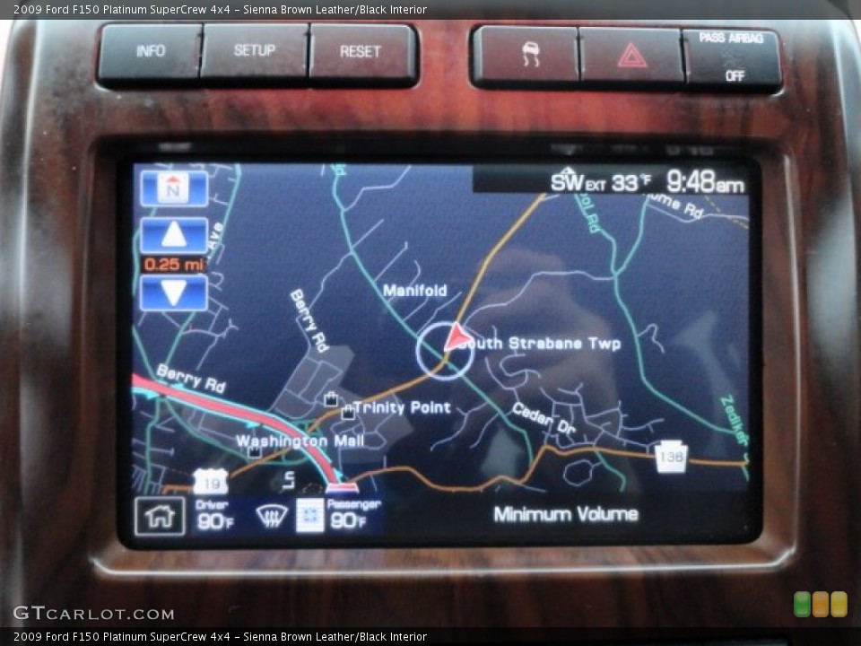 Sienna Brown Leather/Black Interior Navigation for the 2009 Ford F150 Platinum SuperCrew 4x4 #60827934