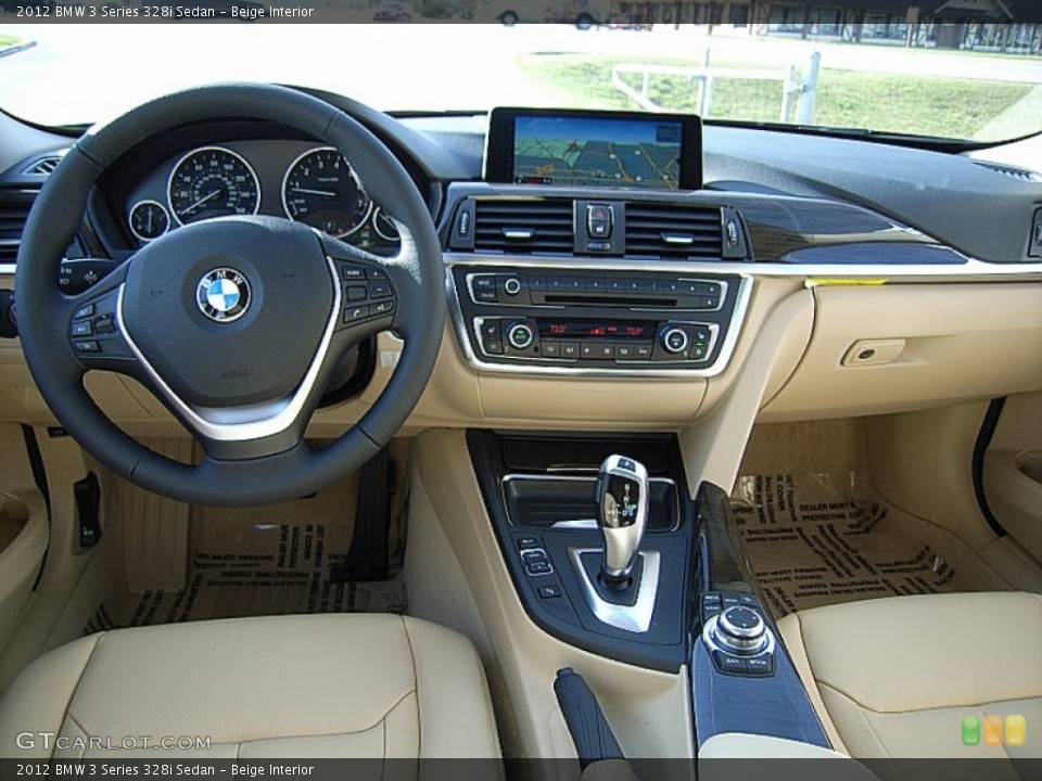 Beige Interior Dashboard for the 2012 BMW 3 Series 328i Sedan #60828884