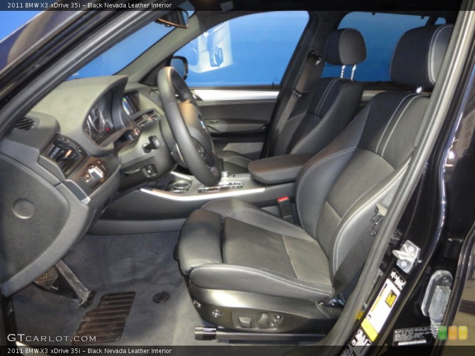 Black Nevada Leather Interior Photo for the 2011 BMW X3 xDrive 35i #60829523
