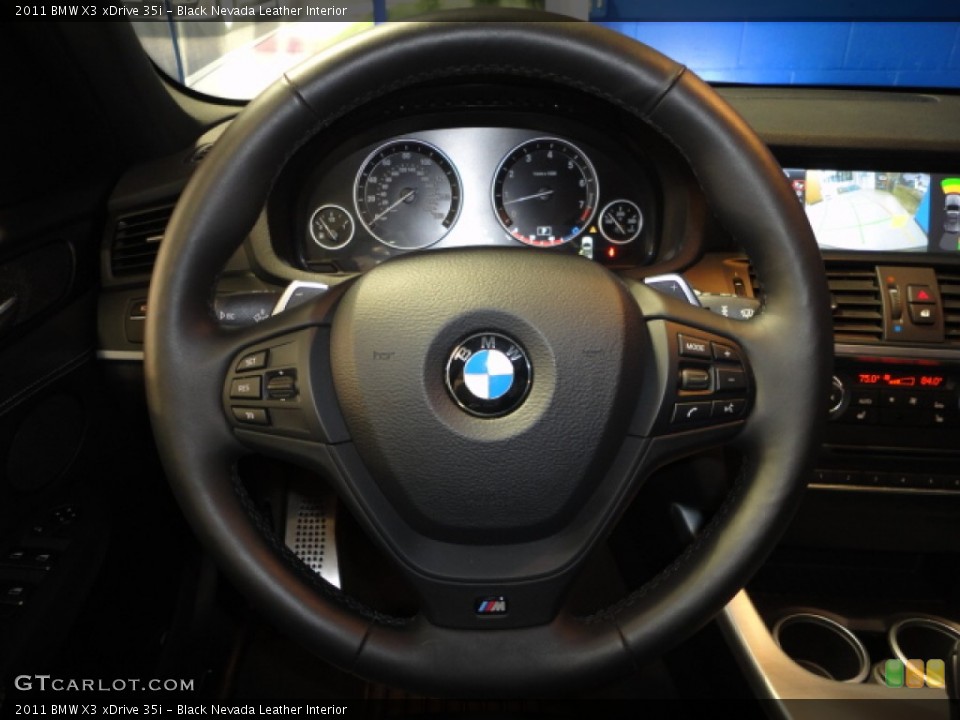 Black Nevada Leather Interior Steering Wheel for the 2011 BMW X3 xDrive 35i #60829532