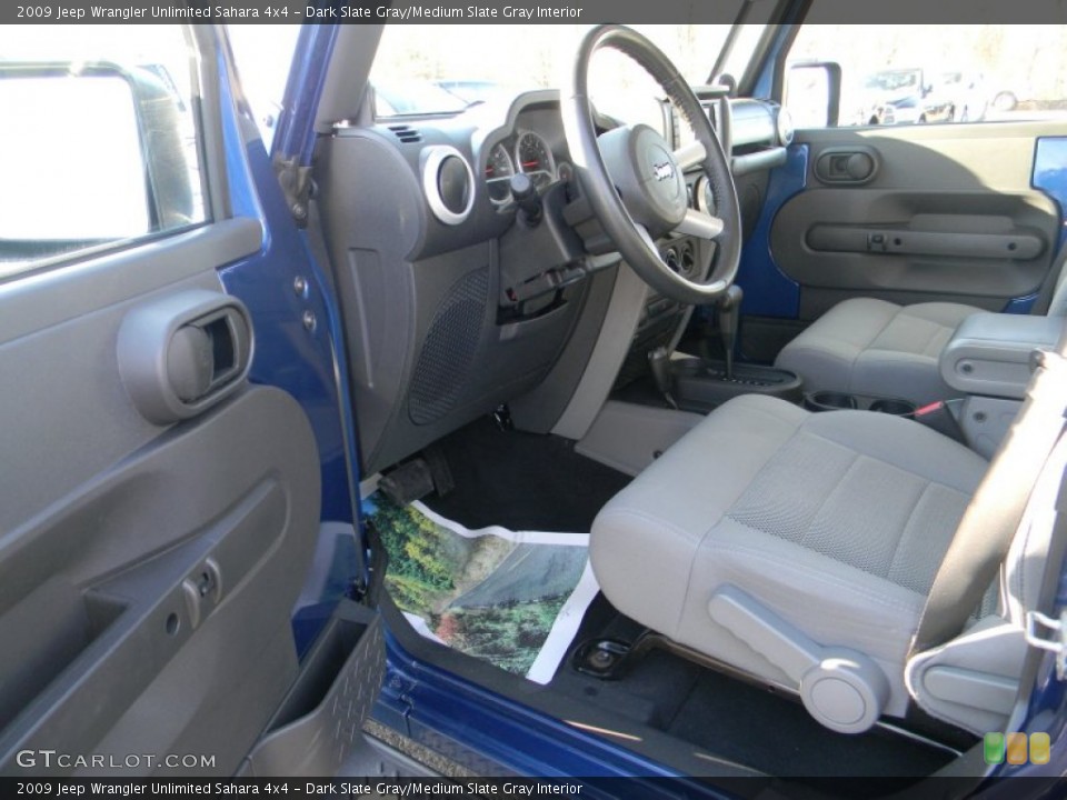 Dark Slate Gray/Medium Slate Gray Interior Photo for the 2009 Jeep Wrangler Unlimited Sahara 4x4 #60830015