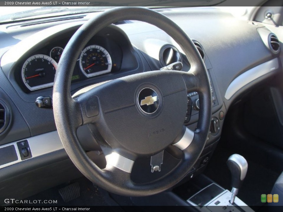 Charcoal Interior Steering Wheel for the 2009 Chevrolet Aveo Aveo5 LT #60830456