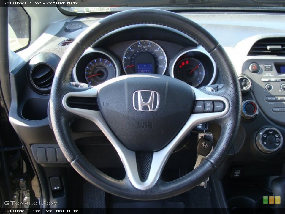 Sport Black Interior Steering Wheel for the 2010 Honda Fit Sport #60831483