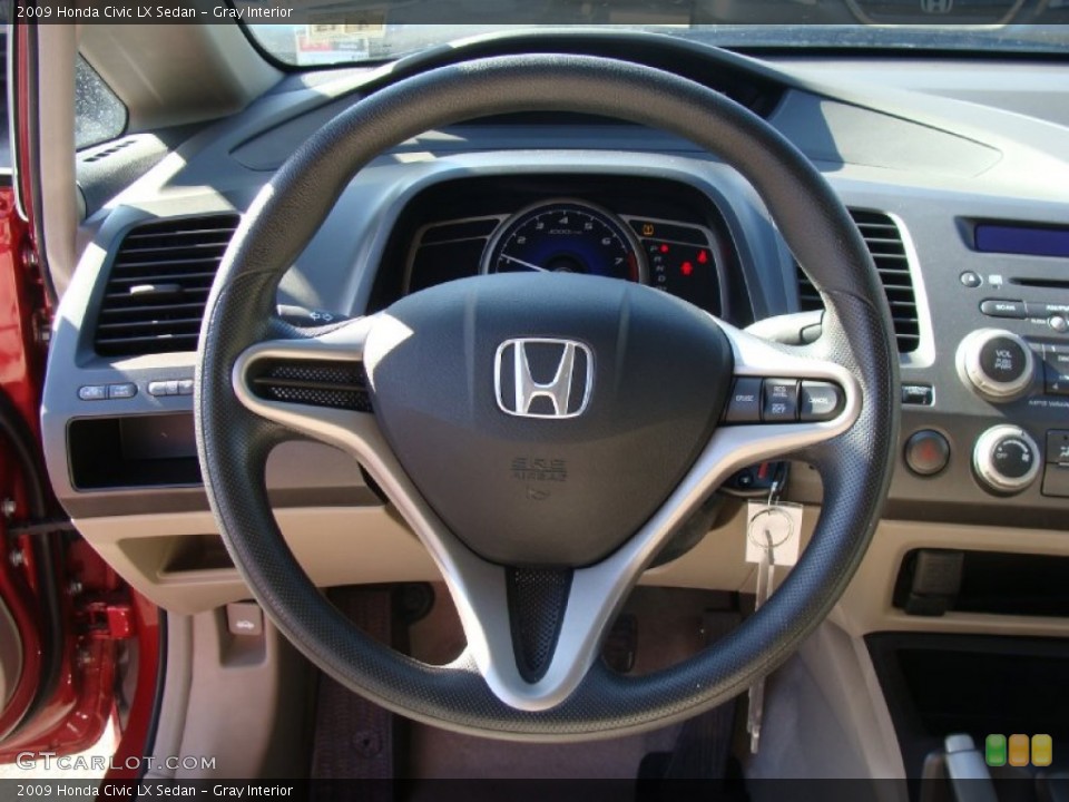 Gray Interior Steering Wheel for the 2009 Honda Civic LX Sedan #60832907