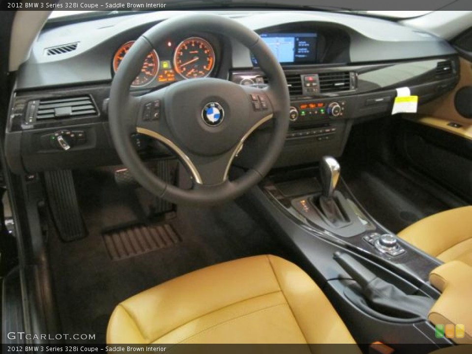 Saddle Brown Interior Dashboard for the 2012 BMW 3 Series 328i Coupe #60834228