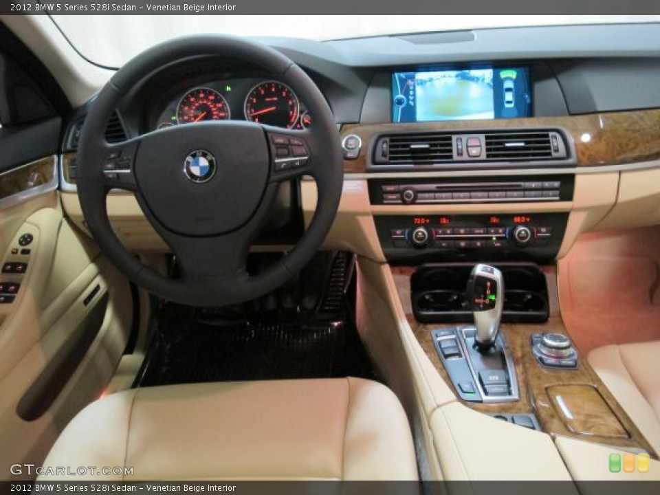 Venetian Beige Interior Dashboard for the 2012 BMW 5 Series 528i Sedan #60834591