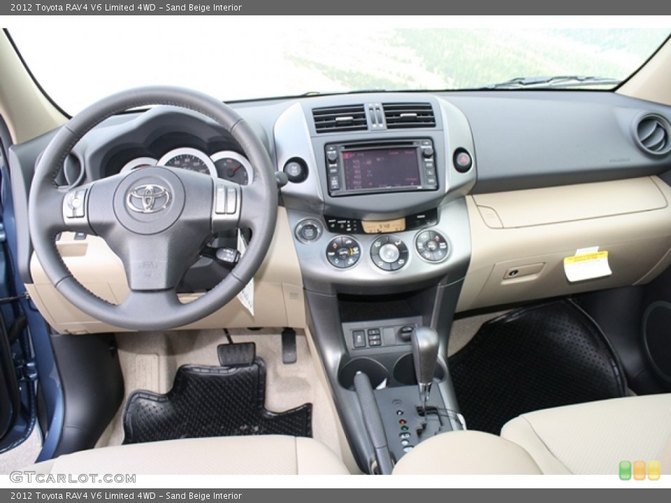 Sand Beige Interior Dashboard for the 2012 Toyota RAV4 V6 Limited 4WD #60835269