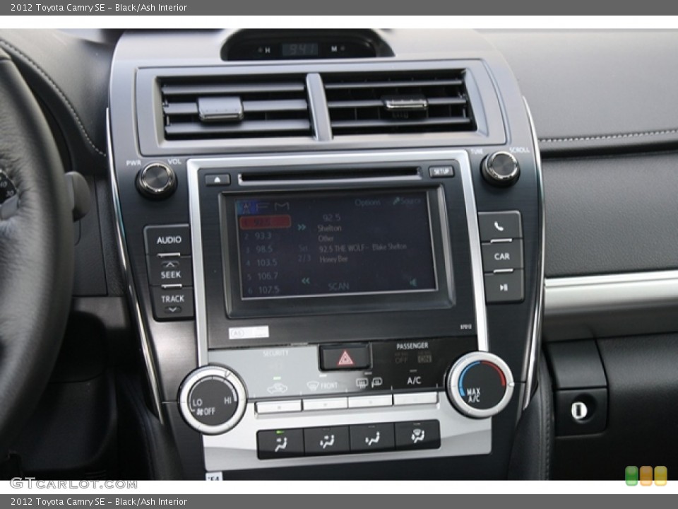 Black/Ash Interior Controls for the 2012 Toyota Camry SE #60835426