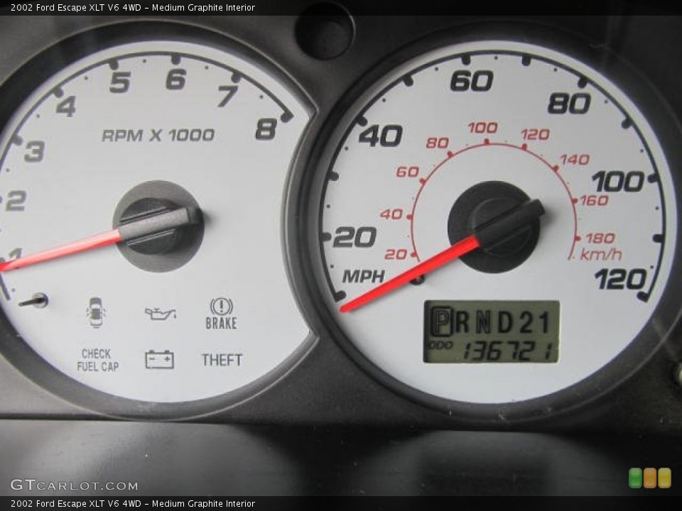 Medium Graphite Interior Gauges for the 2002 Ford Escape XLT V6 4WD #60841994