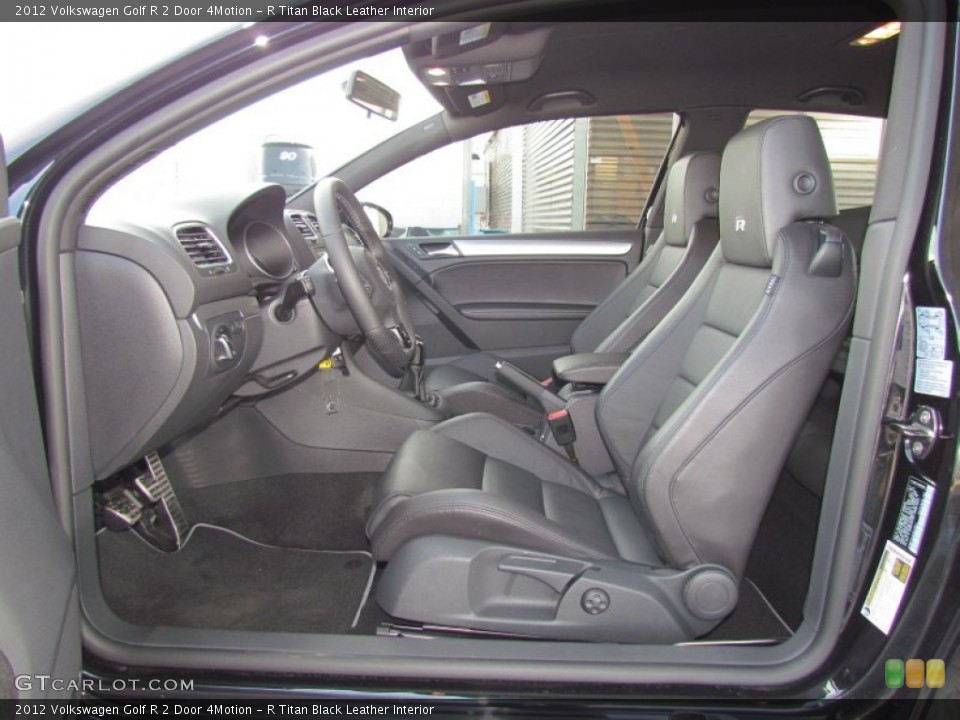 R Titan Black Leather Interior Photo for the 2012 Volkswagen Golf R 2 Door 4Motion #60845745